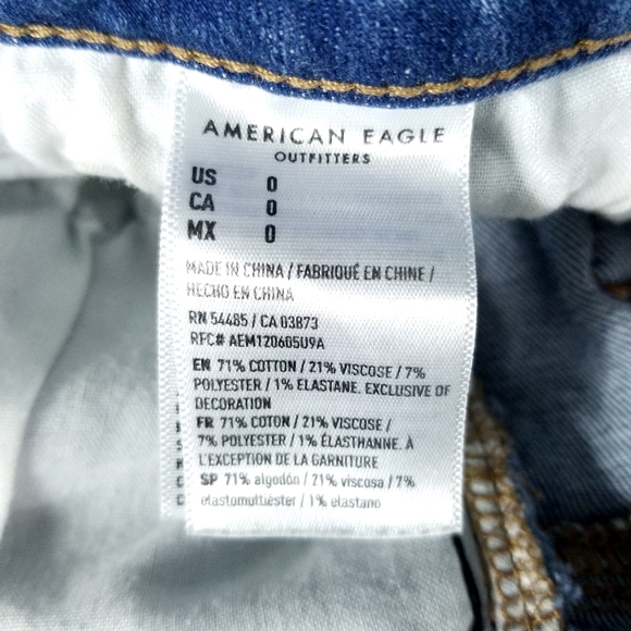 American eagle outfltters Women's Hi-Rise Shortie Next Level Stretch sz 0 - Picture 8 of 9